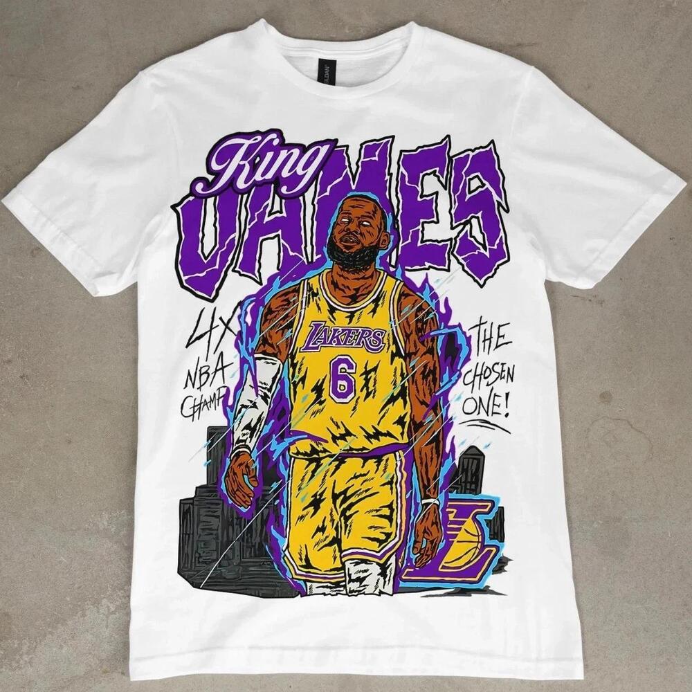 Lebron James Graphic Tee Shirt Style Basketball T-Shirt  Lakers Cavs